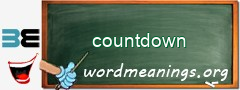 WordMeaning blackboard for countdown